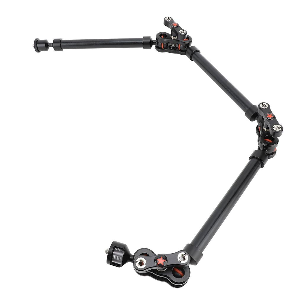 755mm Universal Arm Stand 3 Sections Adjustable Photography Extension Support for Camera Light Microphone Phone Clip