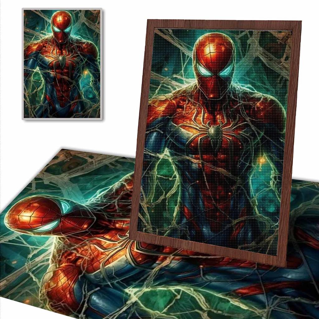 Full Round Diamond Painting Strong Spider-Man Art Rhinestone Picture Mosaic DIY 5D Cross Stitch Embroidery Home Decoration