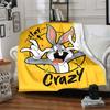 1pc Bugs Bunny Crazy Flannel Throw Blanket Lightweight Soft Warm All Season Blanket for Sofa, Bed, Travel,L1028060