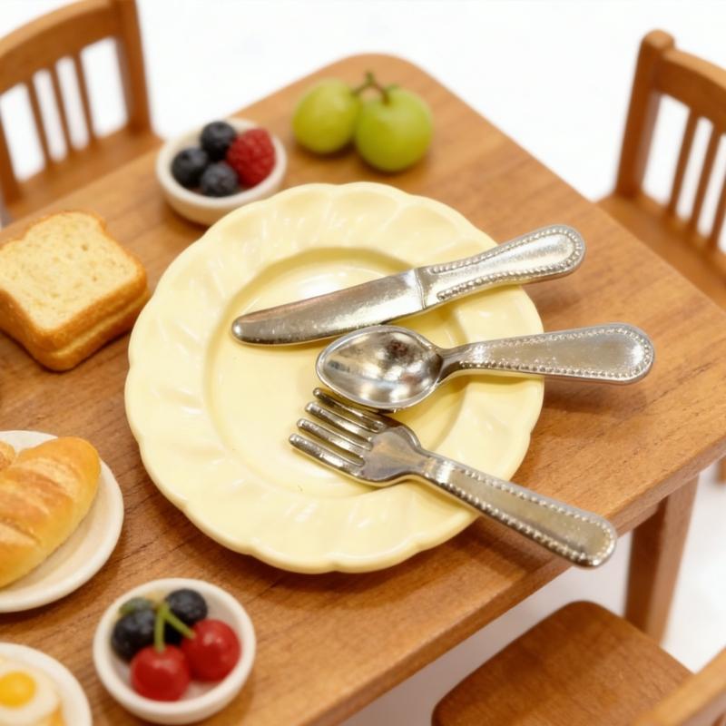 Miniature Cutlery Set Model Figure For 1/12 Doll House Landscape Accessories Detailed Realistic Kitchen Decoration Items
