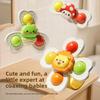 Baby Cartoon Suction Cup Spinner Toy With Rotating Flowers For Infants And Toddlers