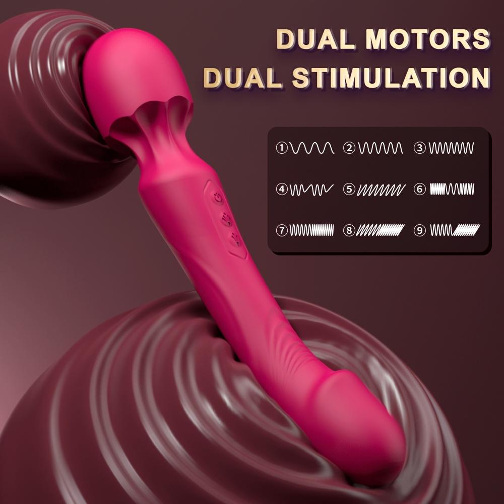 10 Modes Dual Motor Powerful Vibrator G Spot Massager Clitoris Stimulator Dildo Whole Body Silicone Anal Plug Toy for Women