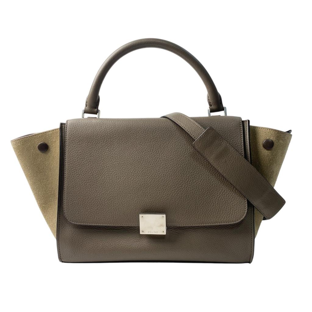 Used CELINEShoulder Bag Beige Leather Women