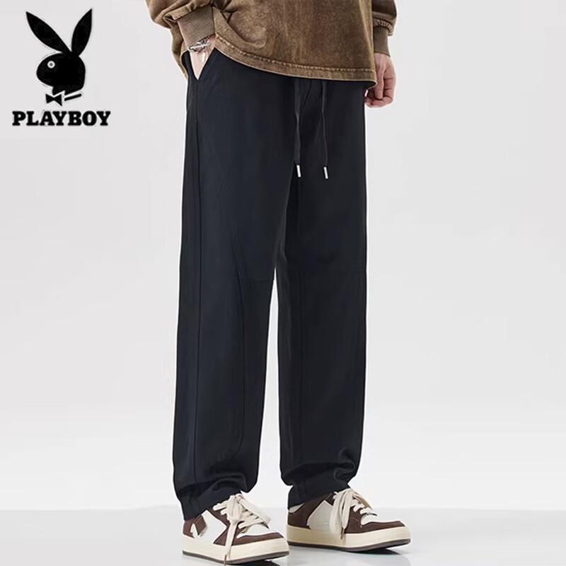

Playboy Men s Pure Cotton Loose Straight Casual Pants 3XL