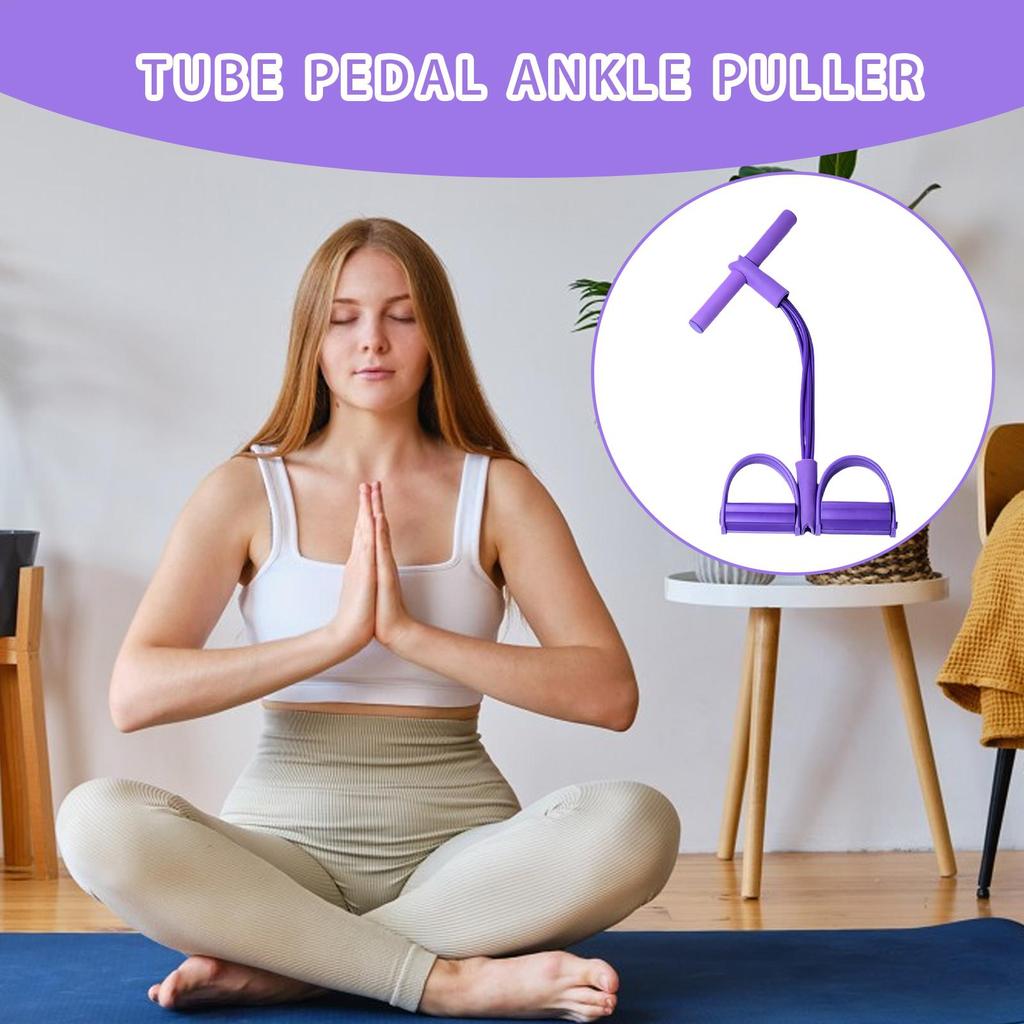 Newest Fitness Resistance Bands 4 Tube Pedal Puller Exercise Resistance Band Handles Attached Rope Sit Up Workout Equipment