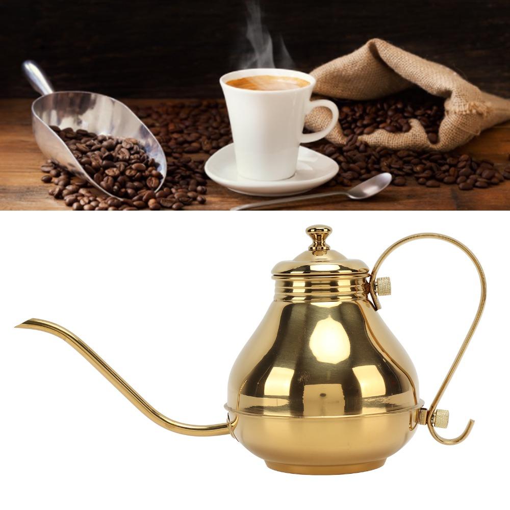 Ergonomic Handle Coffee Drip Kettle Stainless Steel Teapot Home Brewing
