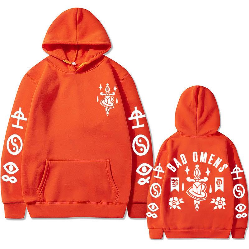 Awesome Bad Omens Band Tour American Music Double Sided Men's Hoodie Sweatshirt Men Womnen Design Pullover Fleece Hoodies