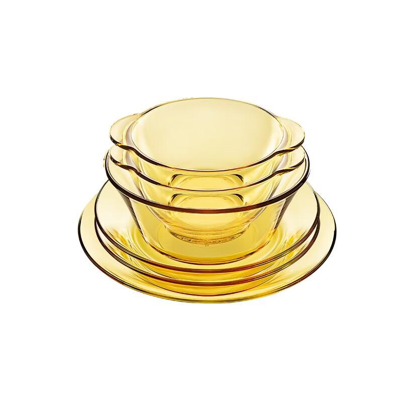 

Pyrex Belle 6-Piece Heat-Resistant Glass Bowl & Plate Set