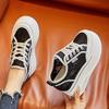 Women's Height-Boosting Thick-Soled White Sneakers for Spring & Autumn A8905