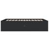 Bed Frame Black 120x200 cm Particleboard