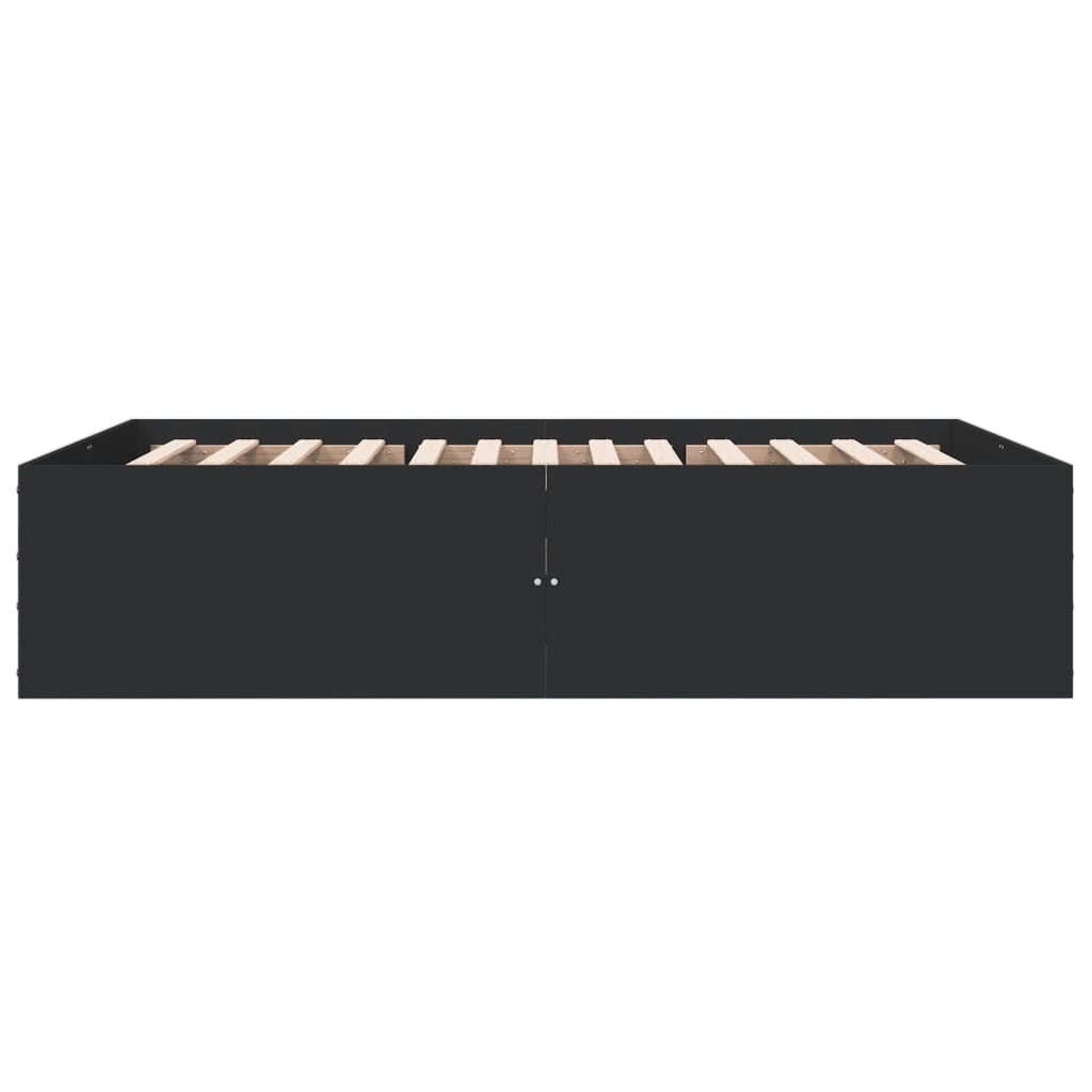 Bed Frame Black 120x200 cm Particleboard