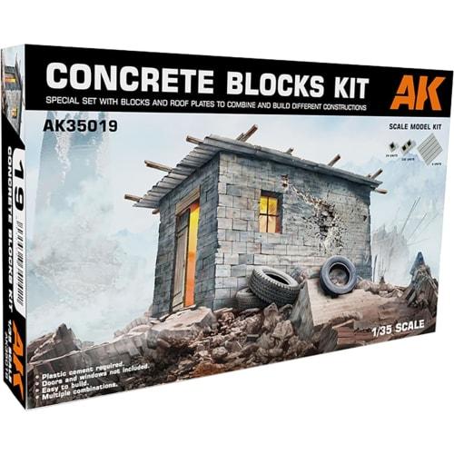 AK Interactive 1/35 Concrete Block Shed Construction Kit Plastic Model Kit AK35019 (Building)