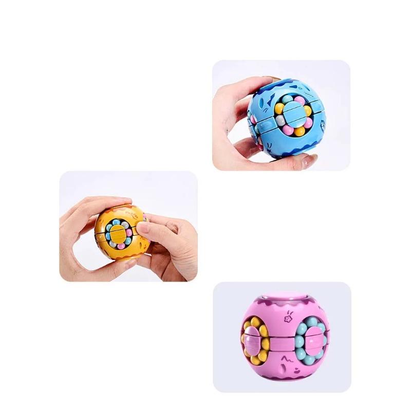 Rotating Bean Intelligence Fingertip Cube for Kids Finger Gyro Antistress Cube Learning Educational Magic Disk Toy Children