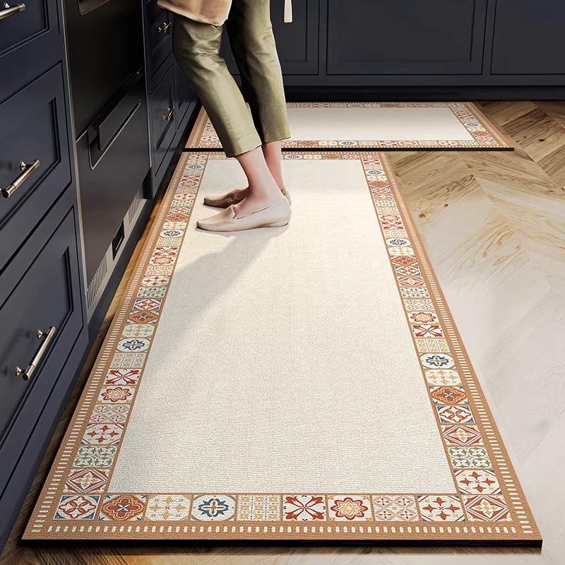 Kitchen Rug Long Carpet Absorbent Rug Non-slip Floor Mat American Style High-end Carpets Diatom Mud Mats Home Decoration Rugs