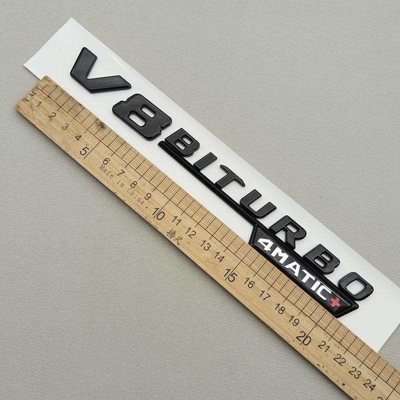 2pcs 3D ABS V8 Biturbo 4matic Car Fender Side Emblem For Mercedes Benz C63S W205 E63S W213 S63 W222 GLC63S X253 GLE63S W167 AMG