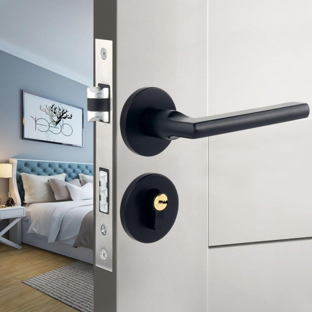 Silent Bearing Door Handle Lock Metal Security Door Handle Mechanical Main Door Lock  Home Hardware