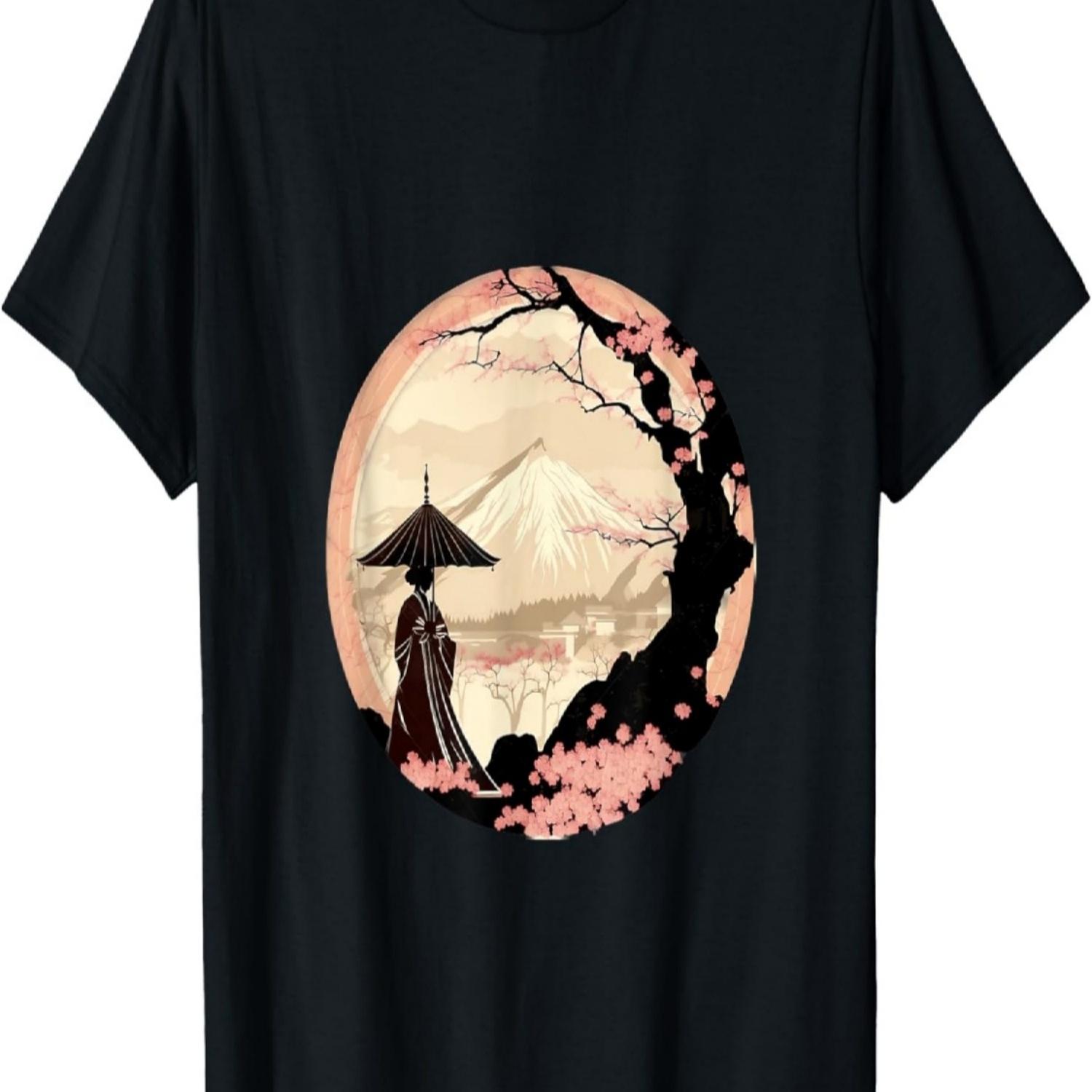 The Art of Nature Traditional Mountain Cherry Blossoms T-Shirt S чёрный