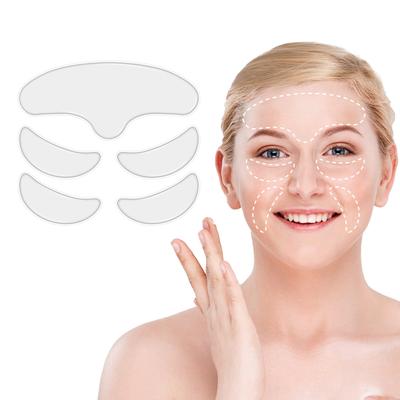 Reusable Silicone Face Patches 5 Pcs Reusable Silicone Anti Wrinkle Patches Chest Neck Eye Forehead Smile Line Wrinkle Patches