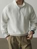 300g Milchseide Herren Kapuzenpullover mit halbem Reißverschluss und Stehkragen: Neues Langarm-T-Shirt für Frühling/Herbst 2026