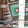Retro Party Poster Design Sheer Curtain For Living Room Bedroom Voile Curtains For Window Organza Curtains Party Tulle Drapes