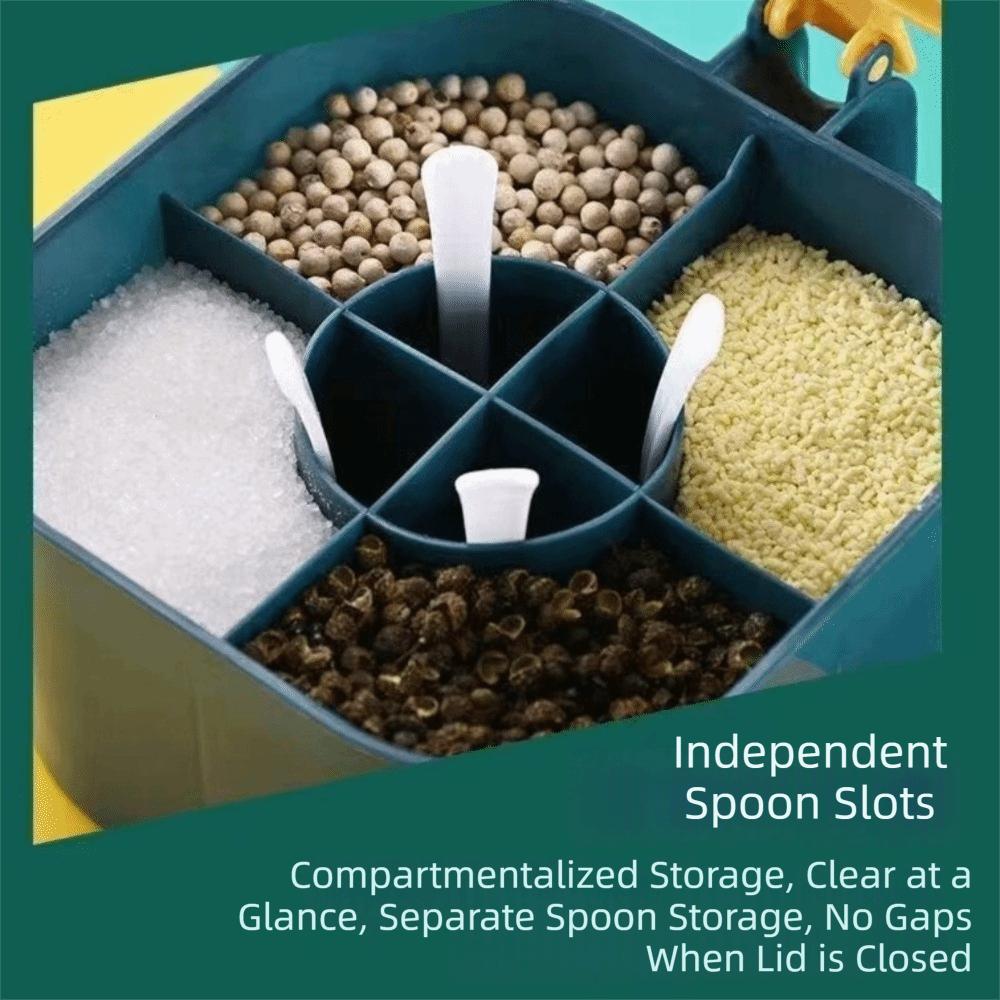 Push-type 4-In-1 Seasoning Box Leak-proof Condiment Container  Home Kitchen