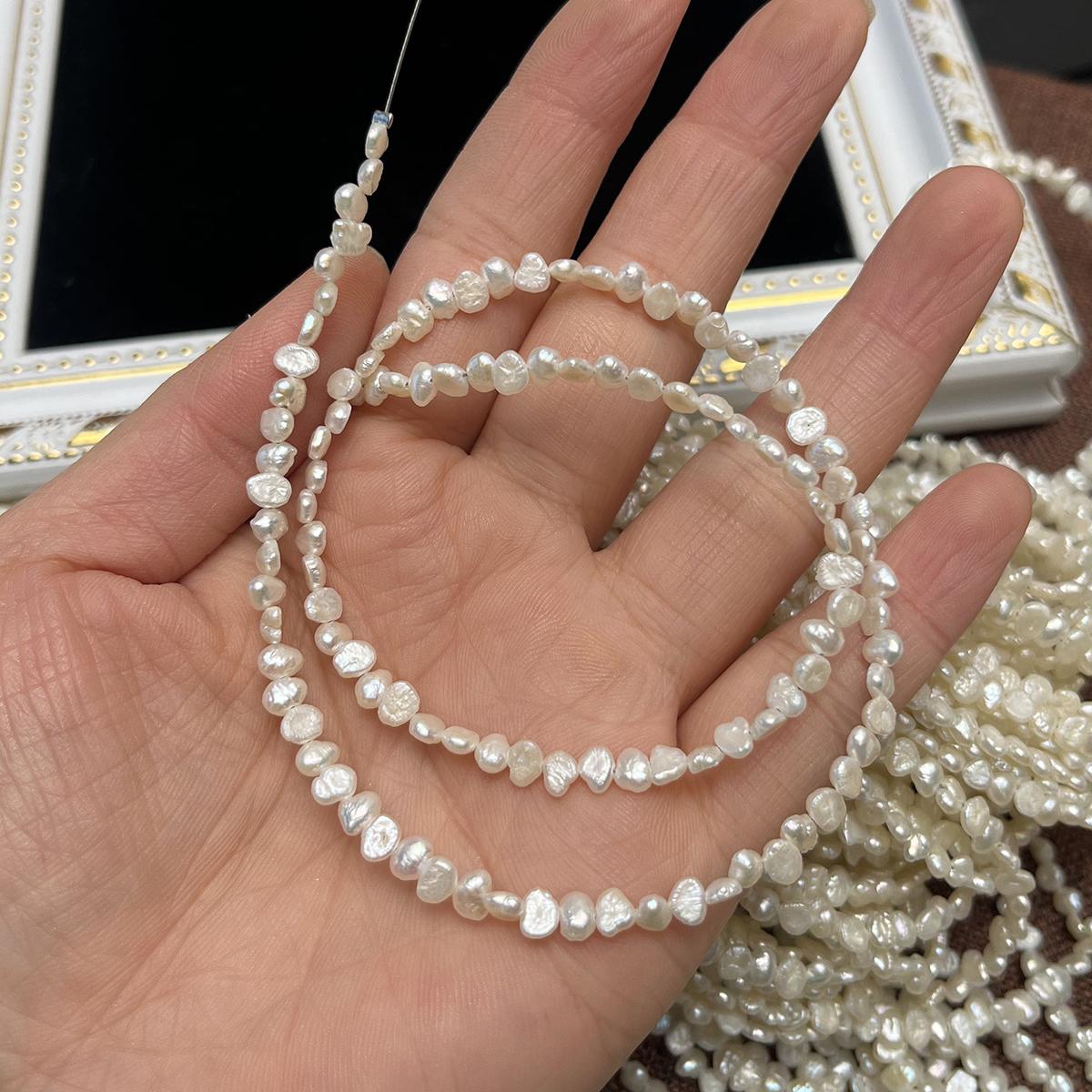 

1 нить мини белых бусин из натуральной ракушки перламутра, бохо двухсторонние светлые бусины, 3-5 мм, для изготовления украшений своими руками, идеальный свадебный крафт о любви, 36 см 1String/3-5mm-36cm белый