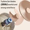 Quiet Office Fan Desktop Air Circulation Fan, 5 Speed Portable USB Desk with 1800mAh Battery Compact & Digital Display, Personal Cooling for