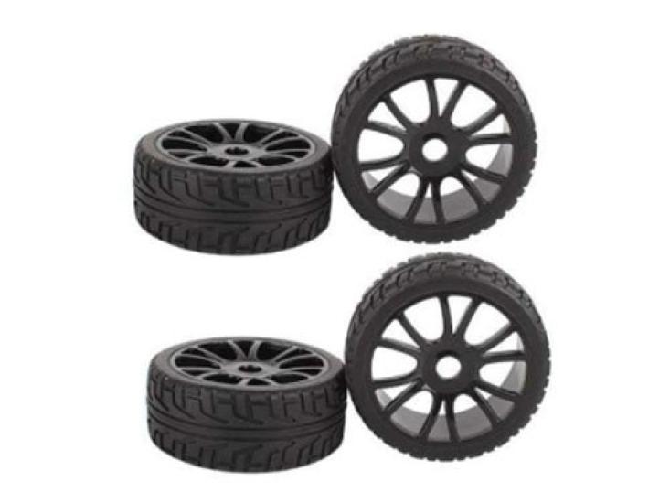 HOBBYPOWER 4 stk 17mm Nav Felg Dekk RC Dekk 18011 for HPI & 18 Off-Road X-RAY