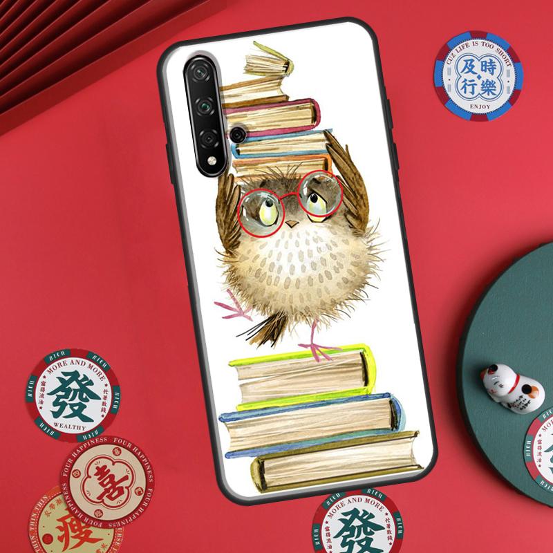 Cute Owl Cartoon For Huawei P60 Pro P30 P40 Lite Nova Y61 Y91 Y90 Y70 Y60 Y72 12s 12i 11i 7i 8i 9 10 SE Case