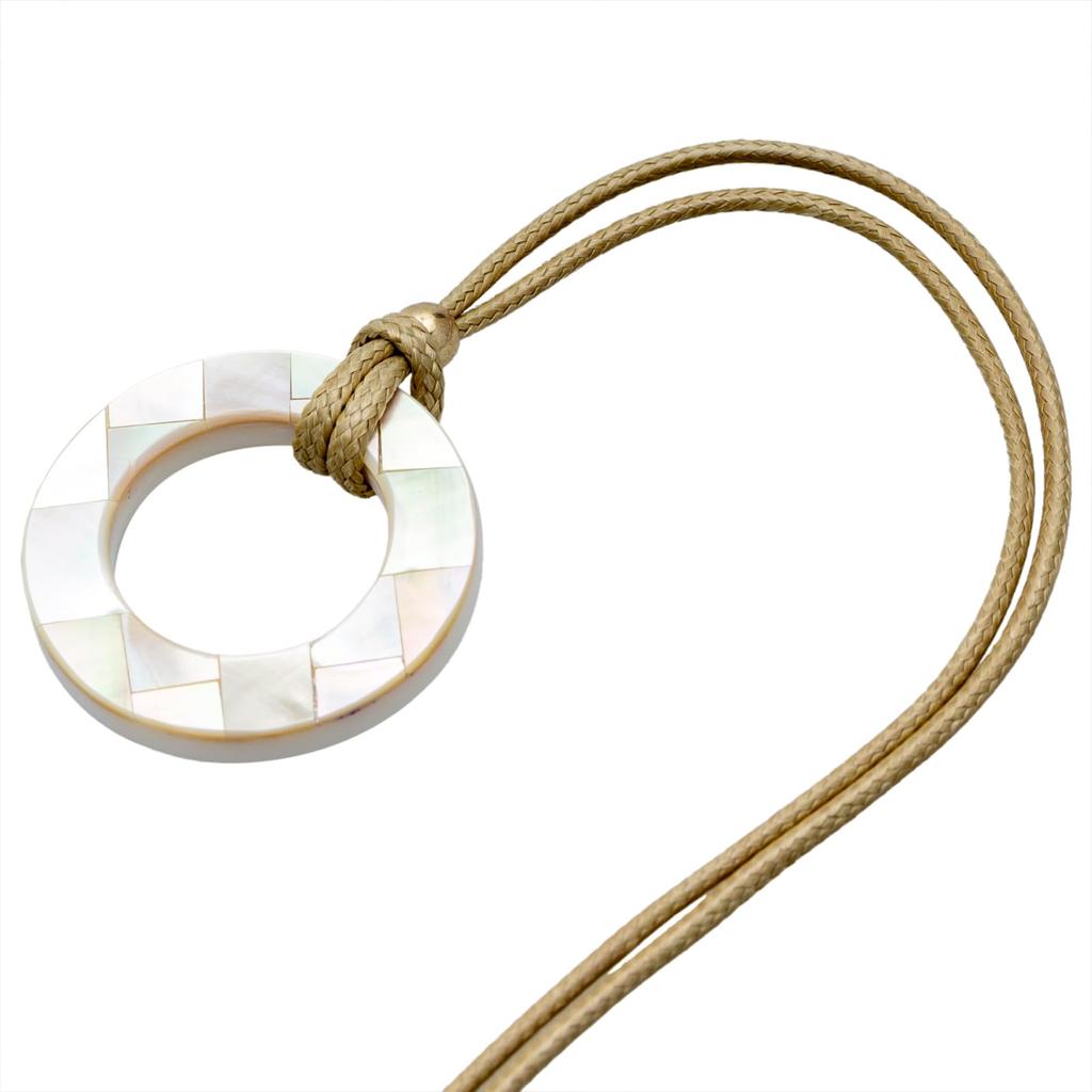 Pearl Eyeglass Sunglasses White Holder, Holder, Ring, Necklace, Women's, Mother-of-Pearl, Anti-Slip, White, MHL-34
