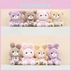 Adorable Plush Bear And Bunny Keychain Soft Stuffed Animal Doll With Pp Cotton Filling Perfect For Bags And Backpacks