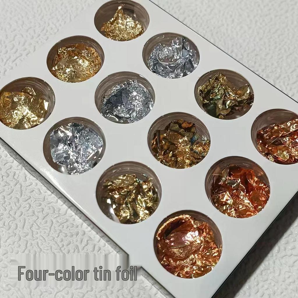 12-Color Crystal Nail Powder Glitter Set