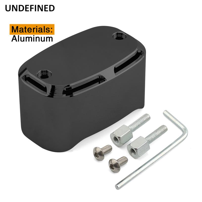 Black Chrome Aluminum Rear Brake Master Cylinder Cover For Harley 2000-2017 Heritage Softail Fatboy FLSTF