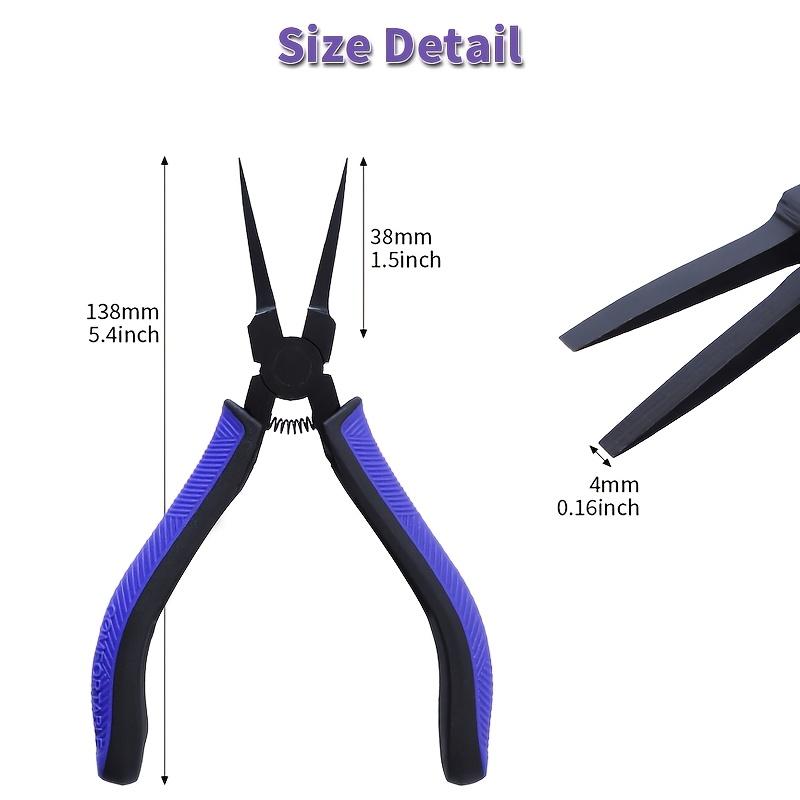 3D Print Support Removal Pliers, Teflon Coated Thin Flat Jaw, Spring Loaded Non-Slip Grip, Rust-Proof Precision Tool for FDM SLA LCD 3D Printers