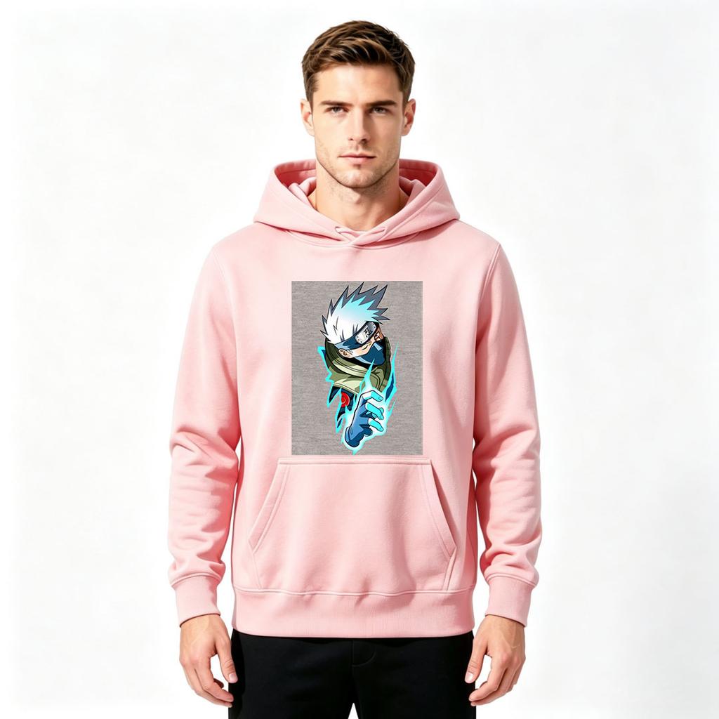 Men's Hoodie Cool Anime Character Print Casual Long Sleeve Pullover Sweatshirt For Daily Wear