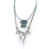 Les Trésors De Lily [N3620] - Silver Turquoise 'Navajos' Necklace