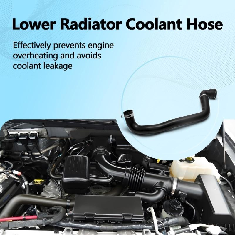 Lower Radiator Hose Replacement with Black Molded Cooling Hose Form for Navigator, Hose-End Layout, and 9L3Z-8286-C Reference in Engine to Radiator