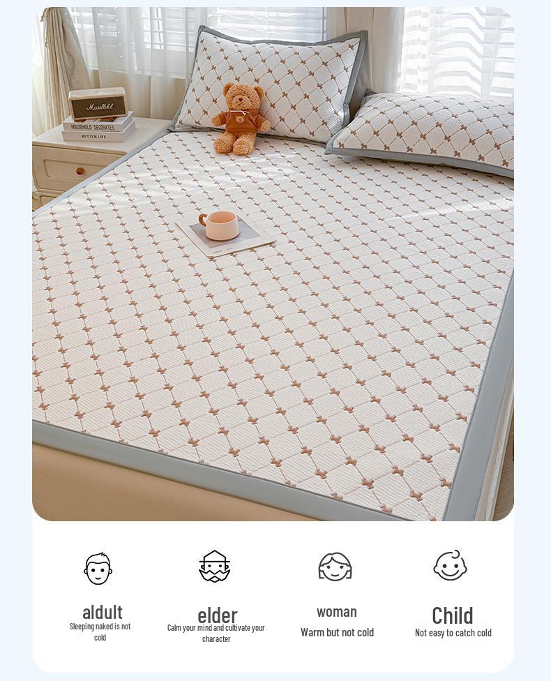 A-Class Ice Bean Cool Mat Set: Washable, Soft, Single Dorm Mat, 3-Piece for Home Use