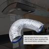 2M Double Layer Flexible Air Duct Hose Aluminum Foil Vent Pipe Leak Proof for Kitchen Exhaust Hvac Installation