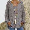 Knitted Hoodie Hooded Coldproof Thick Autumn Winter Solid Color Loose Sweater Jumper Female Clothing