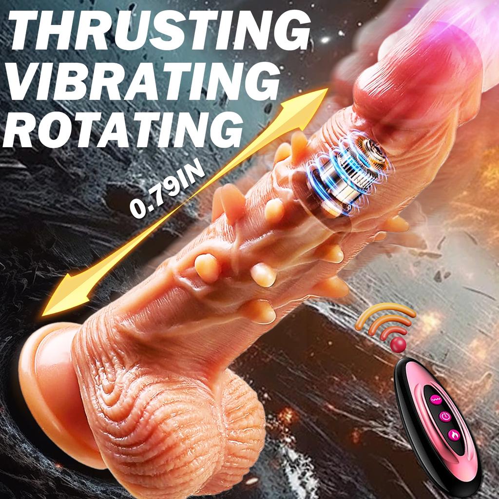 Sexuální hračka Thrusting Dildo Vibrator Realistické Dildo s režimem Thrusting Vibration Mode Bodová Anální stimulace G Vyhřívání Dildo Sexuální hračka pro dospělé pro ženy Gay