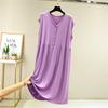 Letní volné šaty pro ženy, plus size, těhotenské, noční košile, nošené nad střední délku, sukně Aline