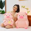 Mochila de Pelúcia Adorável Porquinha Lulu Boneco de Pelúcia Fofo Almofada Doce para Abraçar Presente