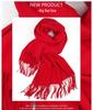 White Cashmere Scarf: Thickened, Solid Color, Versatile for Women & Men, Perfect for Autumn & Winter