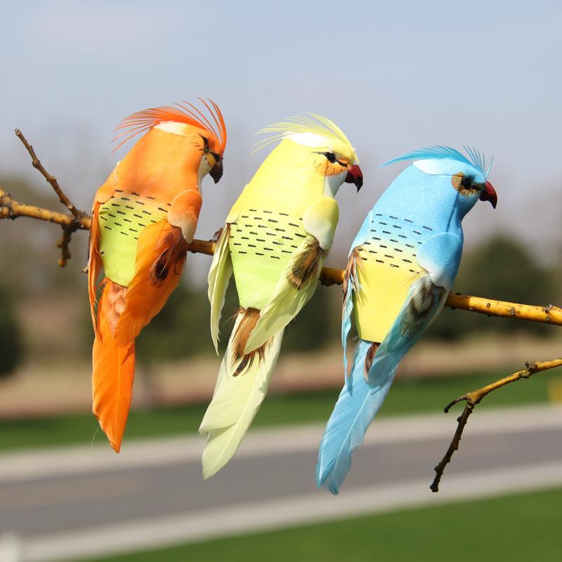 6pcs Foam Feather Artificial Birds Imitation Bird Model Home Outdoors Garden Wedding Decoration Ornament DIY Party