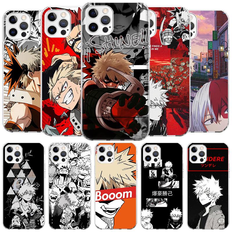 My Hero Bakugou Katsuki Cover Phone Case For iPhone 16 17 Air 15 14 Pro Max 16E Phone Case 13 Mini 12 11 7 SE 8 Print Pattern Fi