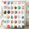 Watercolor Circle Shower Curtain 3D Printed Water-Resistant Polyester Fabric Blue/Green/Pink/Red Polka Dot Design For Bathrooms