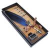 Vintage Feather Fountain Writing Pen Calligraphy Ink Quill Dip Pen Home Decor with Gift Box