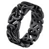 U7 Inele din Oțel Inoxidabil cu Decupaj Nod Celtic Irlandez Triquetra pentru Bărbați Femei Simboluri Clasice Bijuterii Unisex pentru Cuplu