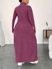 Plus Size High Neck Dress - Autumn/Winter European & American Style for Women
